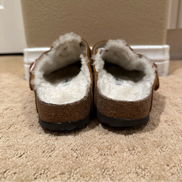 Birkenstock Boston suede clog in mink color with shearling lining - Picture 4 of 6